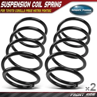 2x Front Coil Springs for Toyota Corolla Prius Matrix Pontiac Vibe 2003-2010 FWD - Image 1 of 4