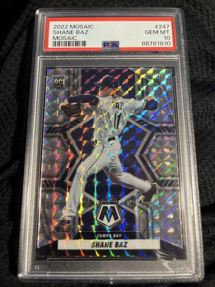 2022 Panini Mosaic Mosaic #247 Shane Baz - PSA GEM MINT 10, POP 1 - Image 1 of 2