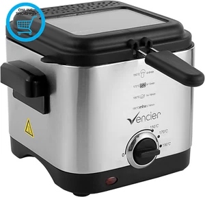 Deep Fat Fryer - Premium Stainless Steel 1.5L Electric Fryer with Adjustable Tem - Picture 1 of 12