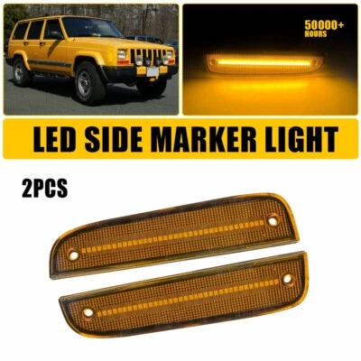 Apto para Jeep Cherokee XJ 1997-2001 ámbar 1 par de luces de señalización + lámpara de señalización lateral D Foto 1 de 4