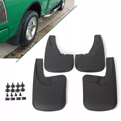Guardabarros delanteros y traseros contra salpicaduras 4 piezas para Dodge Ram 1500 2500 3500 2009-2018 Foto 1 de 4