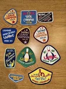 1980’s WIBC Bowling Patches 1980-1992 11 Aufnäher - Bild 1 von 12