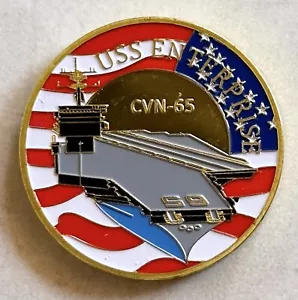 US NAVY - USS ENTERPRISE CVN-65 Challenge Coin - Picture 1 of 2