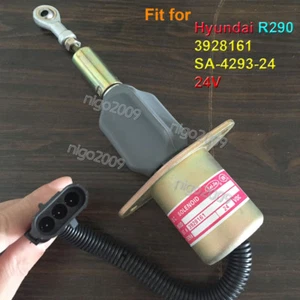 3928161 Hyundai Excavator R290 CUMMINS DIÉSEL Solenoide de cierre de combustible SA-4293-24  - Imagen 1 de 6