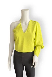 Zara Bluse Grün Neon Gr. S - Bild 1 von 4