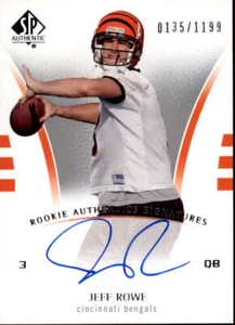 B0364- 2007 SP Authentic #223 Jeff Rowe RC Auto /1199 - NM-MT - Picture 1 of 2