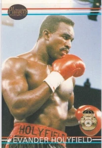 EVANDER HOLYFIELD Boxing Card Champion RARE SAMPLE 1990 PLAYER'S INTERNATIONAL - Picture 1 of 2