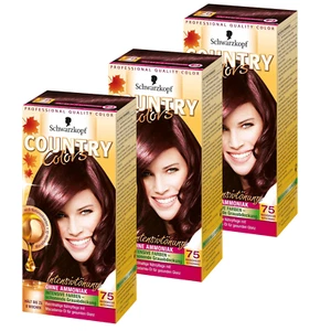 3 x Schwarzkopf Country Colors Intensivt�nung 75 Madagasgar Rotschwarz - Bild 1 von 7