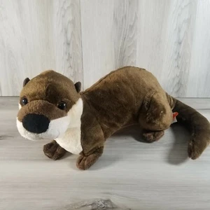 Wild Republic Sea River Otter Stuffed Plush Zoo Animal 15 in Brown Soft Cuddle - Picture 1 of 10
