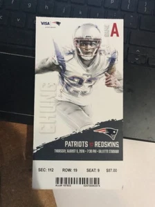 2018 NEW ENGLAND PATRIOTS VS WASHINGTON REDSKINS NFL FOOTBALL TICKET STUB 8/9 - Picture 1 of 1