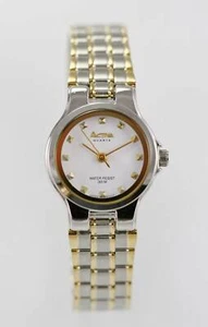 Activa Orologio Donna Acciaio Inox Argento Oro 30m Impermeabile Bianco Quarzo - Foto 1 di 3