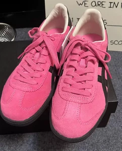 999Nuevo Onitsuka Tiger México 66 Zapatos Planos Informales Mujer Rosa Rojo - Imagen 1 de 13