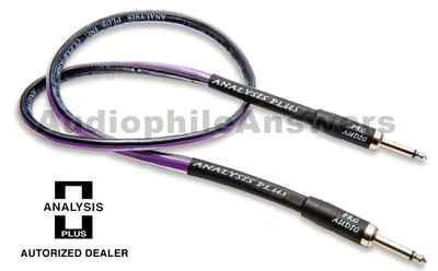 Analysis Plus Clear Oval Pro Speaker Cable Straight 1/4" Plugs 4ft - Image 1 of 2