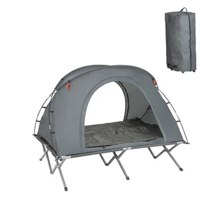 SoBuy 2 Person Camping Bed Foldable Camping Tent with Bed,Grey,OGS60-L-HG,UK - Picture 1 of 15