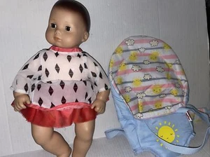American Girl BITTY BABY DOLL Brown Hair Brown Eyes W/ accessories lot~2018 - Picture 1 of 9