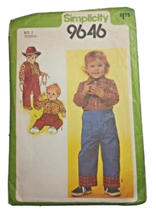 Simplicity 9646 Kinder Westernkleidung Schnittmuster Schnittgröße 3 Umschlagschaden - Bild 1 von 4