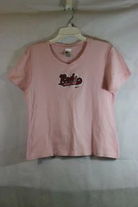 WOMEN'S CINCINNATI REDS BASEBALL S/S T-SHIRT SIZE XL NIKE PINK - Picture 1 of 4