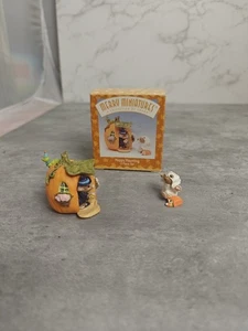 Vintage 1996 Hallmark Happy Haunting 2-Piece Set Merry Miniatures - Picture 1 of 12