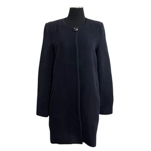 Alannah Hill Coat Size 12 Medium M Navy Cashmere Wool Button Front Winter Jacket - Picture 1 of 7