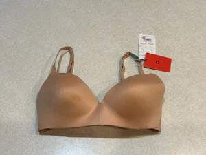 Tommy John 32D Bra Second Skin Lightly Lined Demi Back Closure Maple Sugar NWT - Picture 1 of 6
