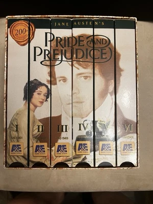 Pride And Prejudice Jane Austin’s Anniversary Edition A&E Home Video 6 VHS Set - Image 1 of 4