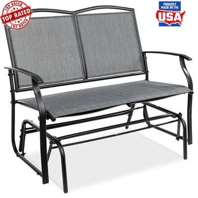 Уличные качели для патио на 2 человека планер стальная рама двухместный диван для отдыха садовое крыльцо - Изображение 1 из 4