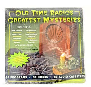 NOS Sealed Old-Time Radio’s Greatest Mysteries 20-Cassette Set 60 Programs - Foto 1 di 8