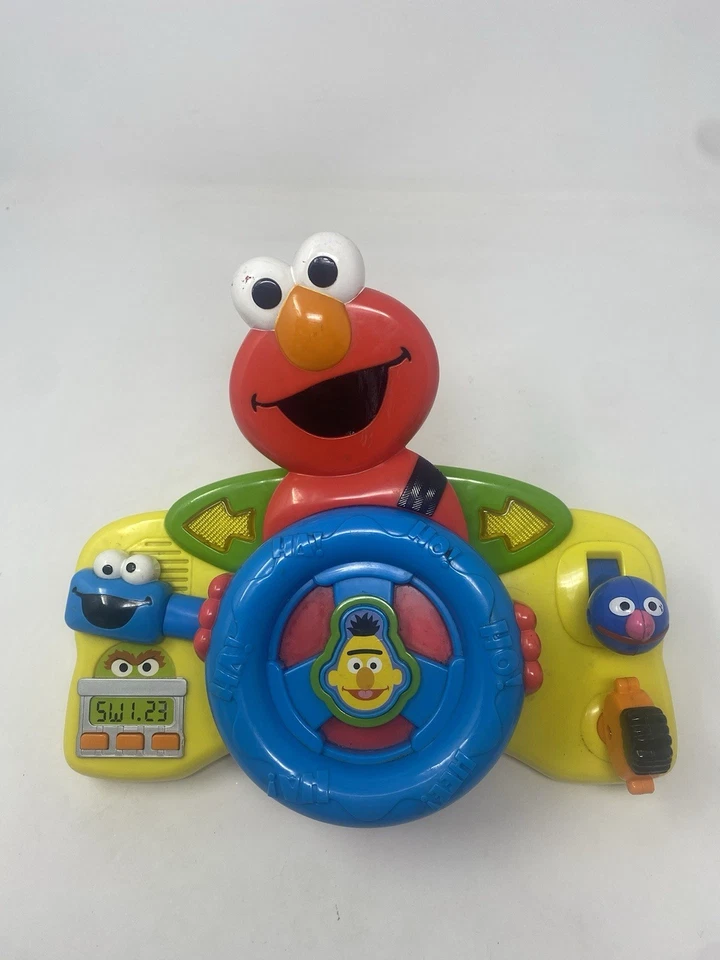 Volante de motorista Sesame Street Elmo Giggle 'n Go brinquedo Mattel 2006 não testado - Imagem 1 de 4