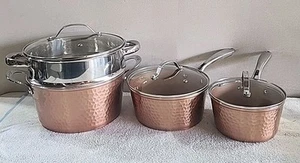 Gotham Steel Hammered Copper 7-piece Cookware Pan Set - Picture 1 of 9