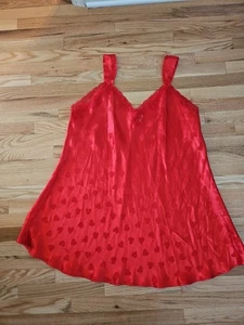Solange Dessous Slip 22/24 (3X) rot sexy Satin Nachthemd mit Spitze & Schleifen Lane Bryan - Bild 1 von 5