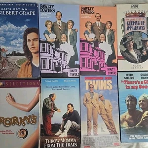 VHS Comedy Lot 9 Tapes OOP Moviea And Super Television BBC Lot VHS Vintage Fun - Picture 1 of 18