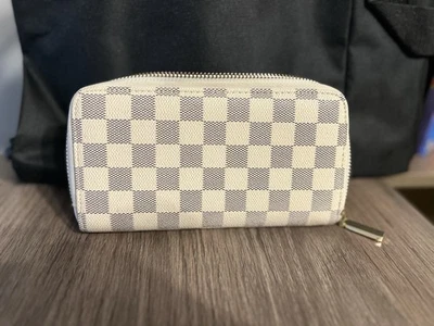 Daisy Rose Women's Leather Checkered Backpack Wallet - Image 1 of 3