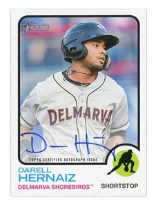 2022 Topps Heritage Minors #ROA-DHZ Darell Hernaiz Real One Auto - Picture 1 of 2