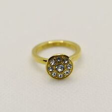 Brosway Tring yellow gold plated steel ring with Swarovski crystals