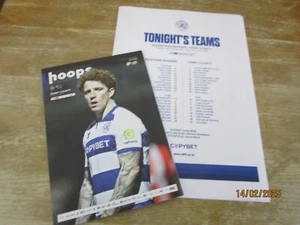 QUEENS PARK RANGERS - QPR v DERBY COUNTY 2024/25 FEBRUARY 14 + TEAM SHEET - Picture 1 of 1