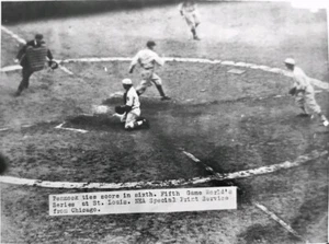 1926 HERB PENNOCK MLB BASEBALL PHOTO ST. LOUIS SPORTSMANS PARK ROGERS HORNSBY - Picture 1 of 9