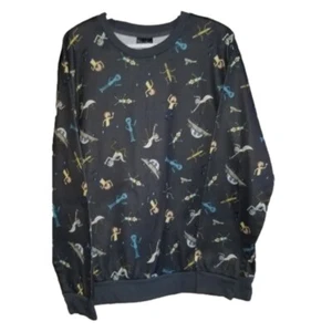 Rick And Morty Adult Swim All Over Graphic Crewneck Polyester Sweater Size XL - Picture 1 of 15