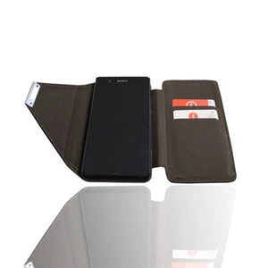 Book Style Handy Tasche Cover Case Etui in Schwarz für  Sony Xperia  Z (L36h) - Bild 1 von 3