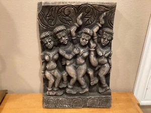 Holz geschnitzt Skulptur Figur Wanddeko Hängekunst - Bild 1 von 6