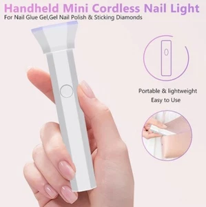 Mini Lampada Unghie Luce UV LED Portatile Smalto Gel Asciugatrice Lampada Cura Portatile - Foto 1 di 16