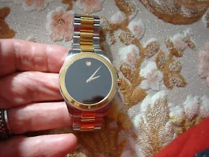 MOVADO Museum Classic Diamond 34mm Two Tone Swiss Men’s Watch Sapphire Crystal - Picture 1 of 12