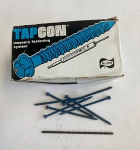 TAPCON 3/16" X 4" SLOTTED HEX WASHER HEAD MASONRY FASTENERS BX OF 100 - Picture 1 of 2