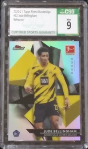 2020-21 Topps Finest Bundesliga Rookie rifrattore #32 Jude Bellingham RC 2 CSG 9 - Foto 1 di 6