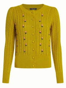 King Louie »CARDI ROUNDNECK EUPHORIA« Vintage CARDIGAN Strickjacke Rockabilly - Bild 1 von 4