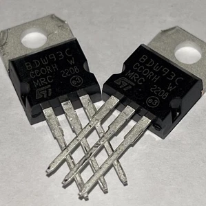 2X Transistor BDW93C: NPN bipolar Darlington 100V 12A 80W TO220AB - Imagen 1 de 1