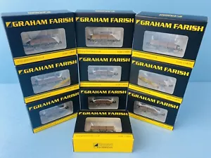 GRAHAM FARISH 'N' 10X 377-955 13T BR BAUXITE EARLY OPEN WAGONS 'WEATHERED' ! - Picture 1 of 9