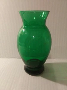 Vintage Anchor Hocking Forest Green Flared Vase 6" - Picture 1 of 6