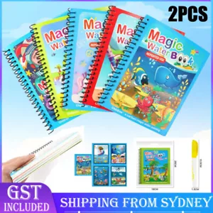 2X Water Drawing Book Magic Doodle Coloring Book Learning Painting For Kids Book - Picture 1 of 15