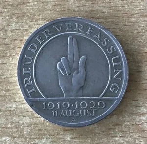 5 Reichsmarkt Schwurhand 1929 A Weimarer Republik Silber - Picture 1 of 2