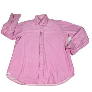 Emanuel Berg Shirt Tailored Fit Mens 16.5x42cm Pink Cotton Luxury Casual Italy - Picture 1 of 12